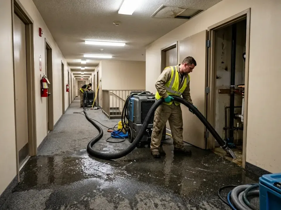 multi-unit-apartment-hallway-f-005 — frequently asked questions, Emergency Burst Pipe Water Extraction & Removal in New Roch…